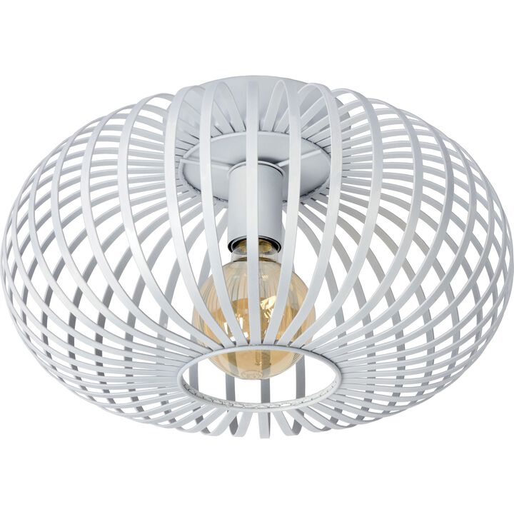 15.5" White Traditional Industrial Ceiling Light Fixture