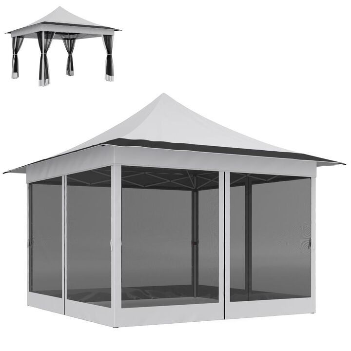Hivvago 12x12 Pop Up Canopy Tent with Mesh