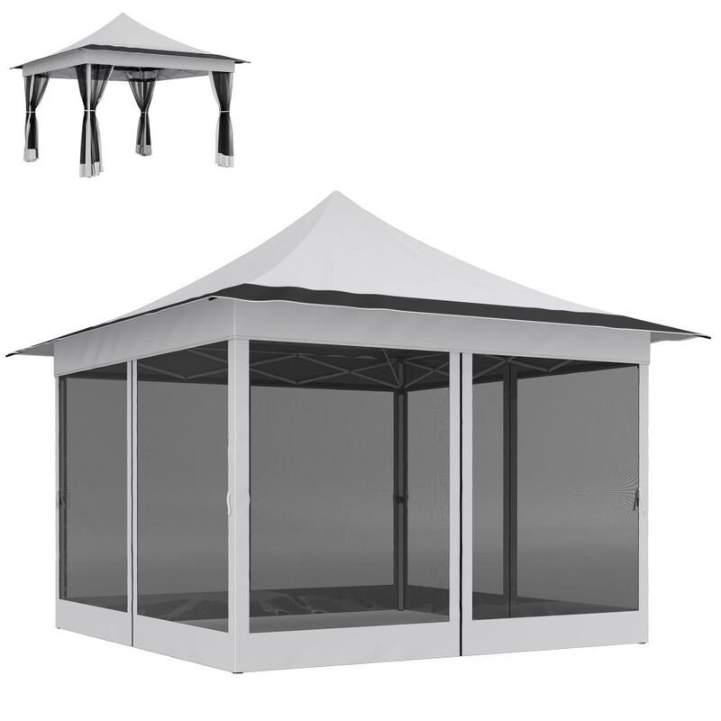 Hivvago 12x12 Pop Up Canopy Tent with Mesh image number 0