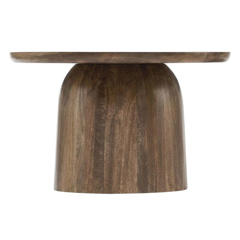 Round Wood Coffee Table with 17.5-inch Height and 30-inch Diameter image number 1