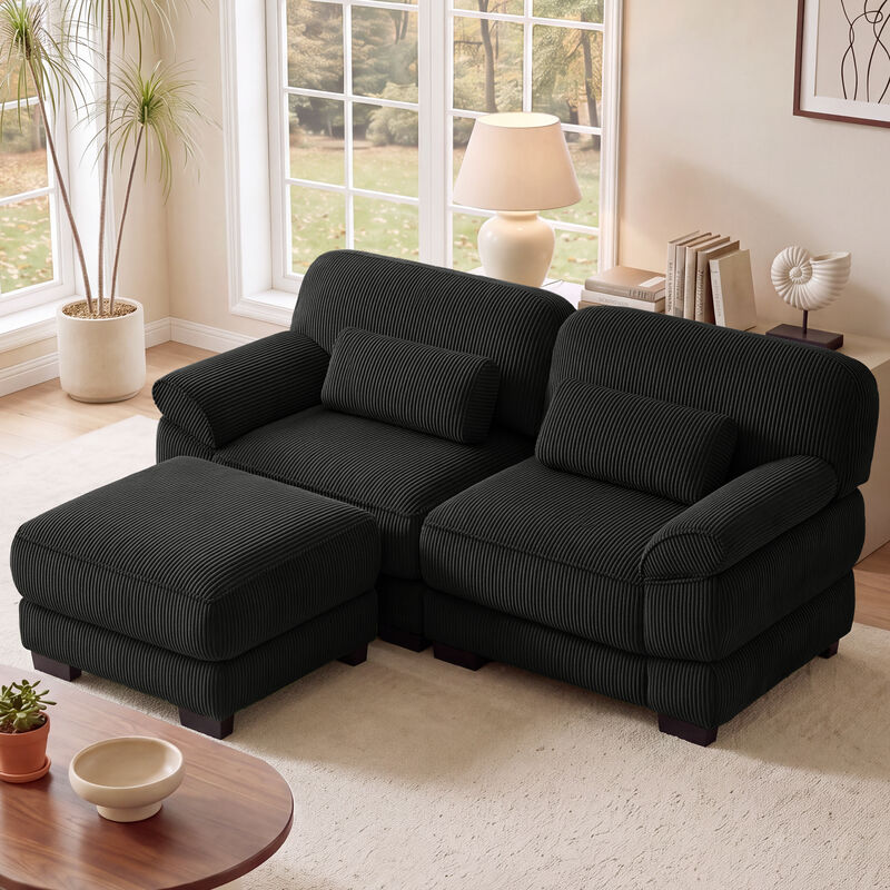 Rongir 2-Seater Sofa with Ottoman image number 1