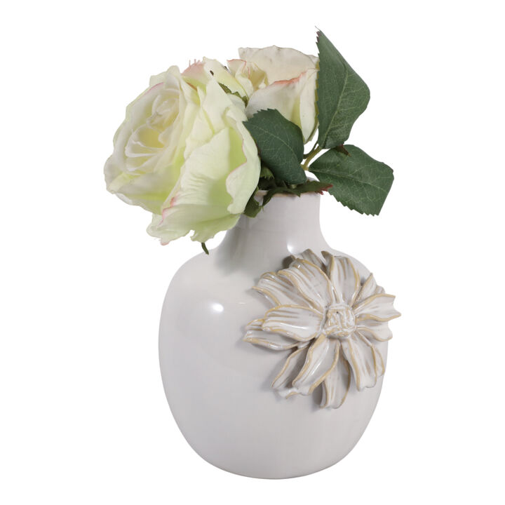Dahlia Applique Tall Bud Vase