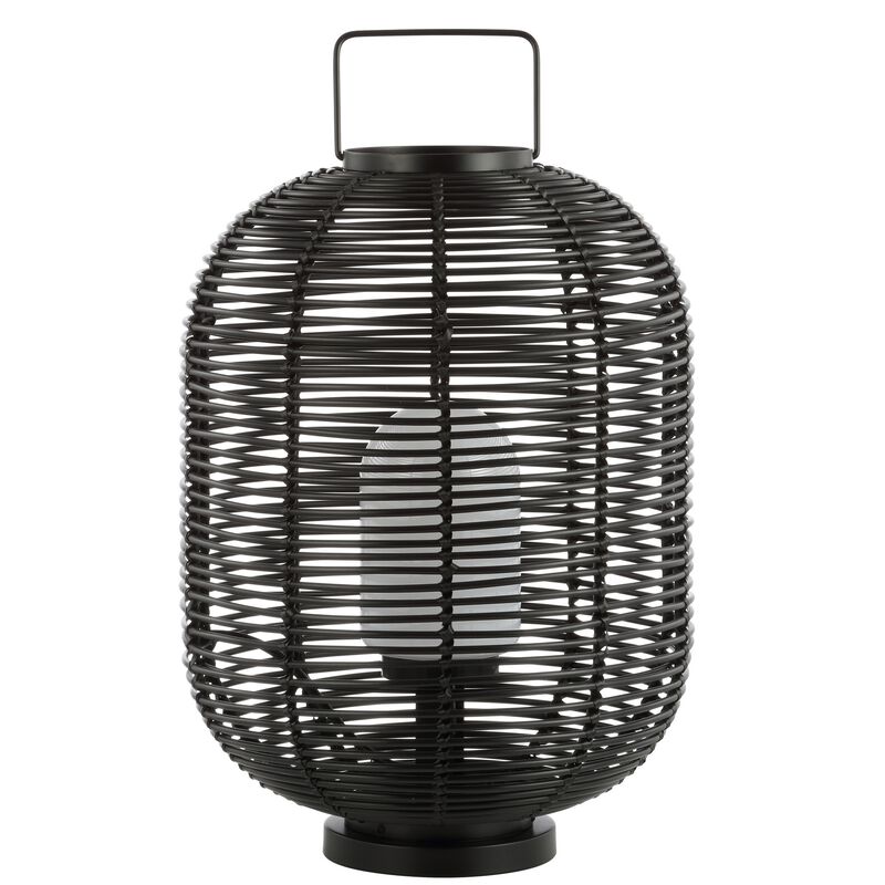 Kandella Outdoor Woven Oval Asian LED Lantern