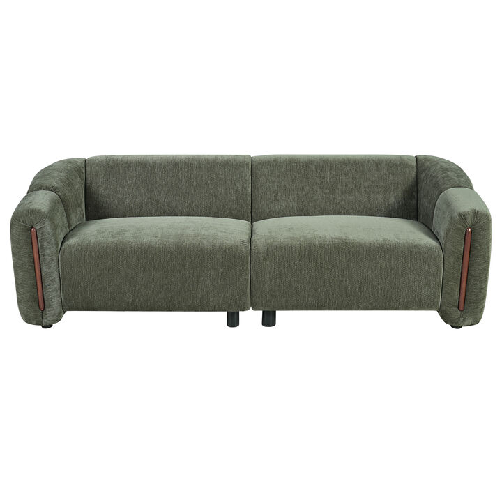 Vixba 87.4" Modern Curved Block Sofa