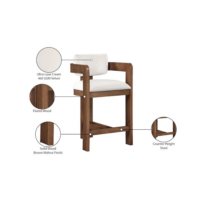 Meridian Furniture Sacha Velvet Stool