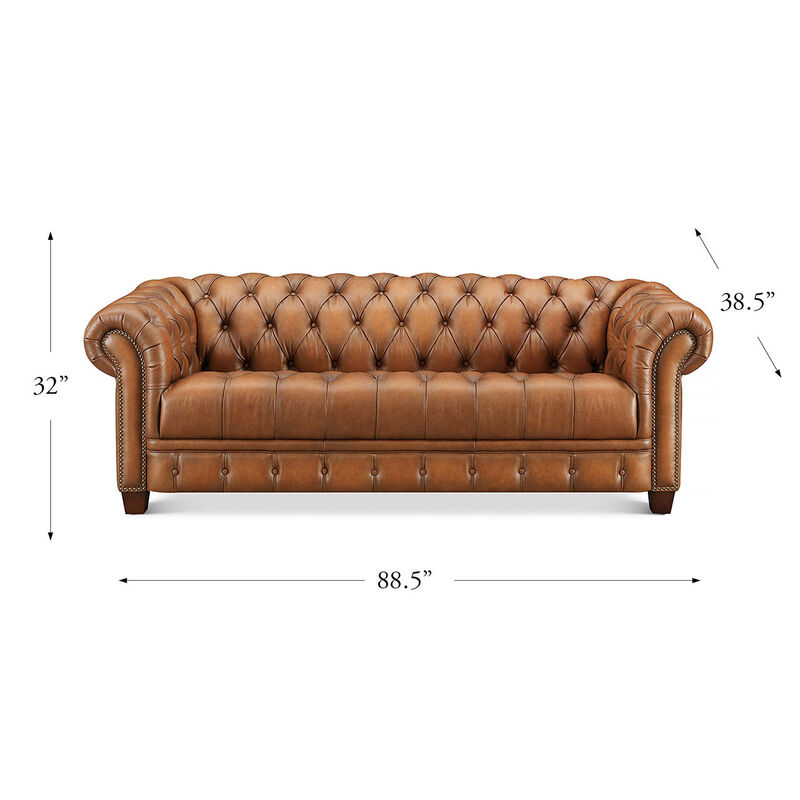 York Top Grain Leather Sofa