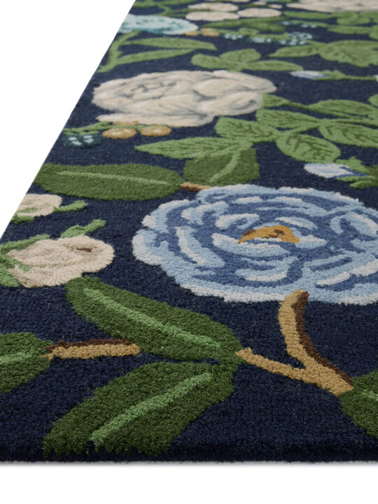 Highgrove HIG02 Navy 7'9" x 9'9" Rug by Rifle Paper Co. x Loloi
