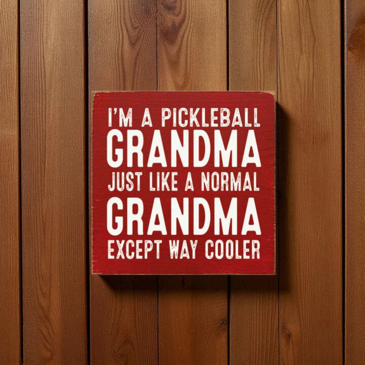 Pickleball Grandma Wooden Sign Funny Pickleball Wall Decor Gift