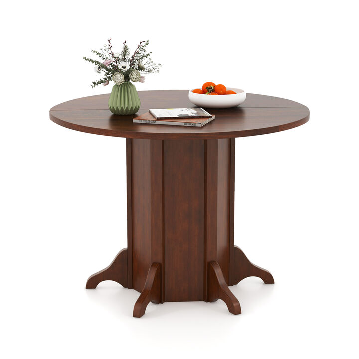Round Dining Table with Pedestal Base for 4-6 People, Perfect for Family Meals