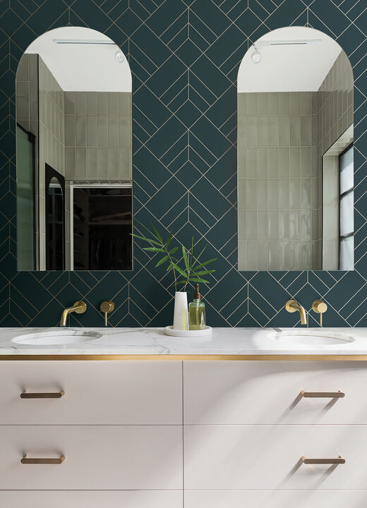 Sander Slate Geometric Wallpaper