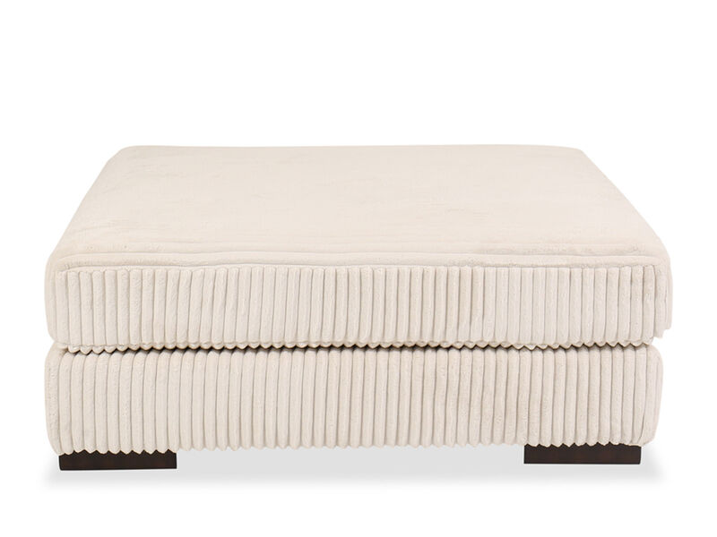 Lindyn Ivory Oversized Ottoman