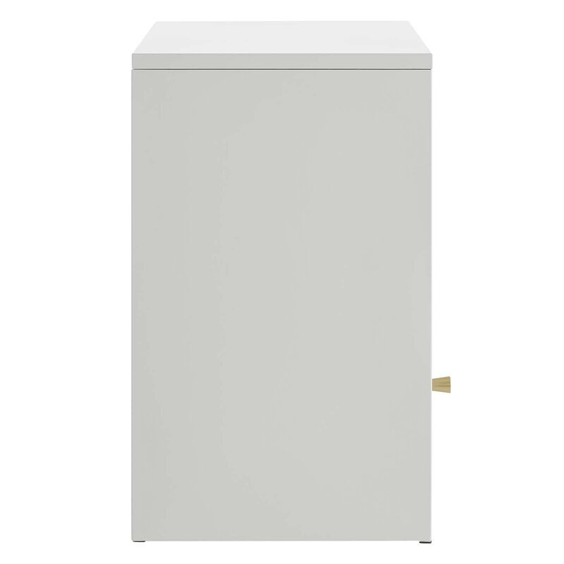 Modway Powder-Coated Metal Wall-Mount Nightstand in Light Gray image number 1