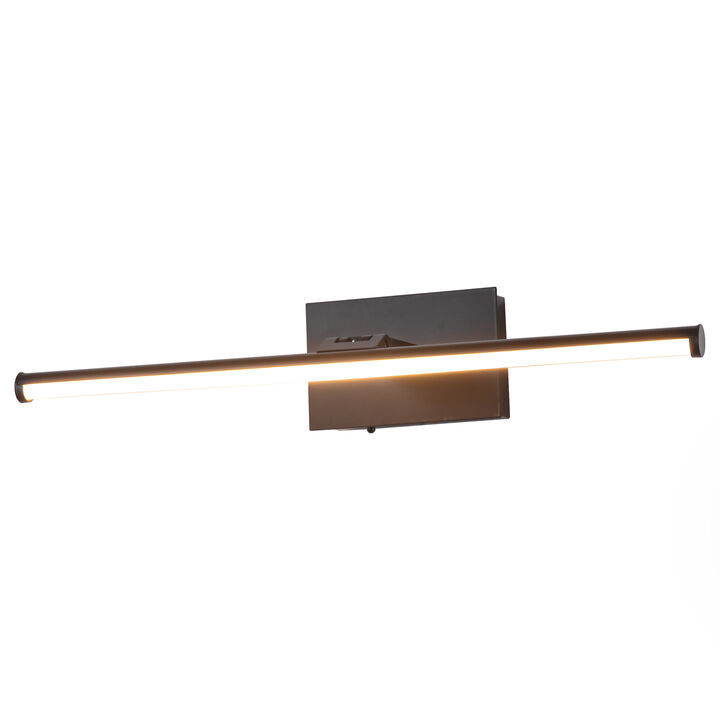 15.8" Modern Black Battery-Powered Integrated LED Rechargeable Picture Light with Remote