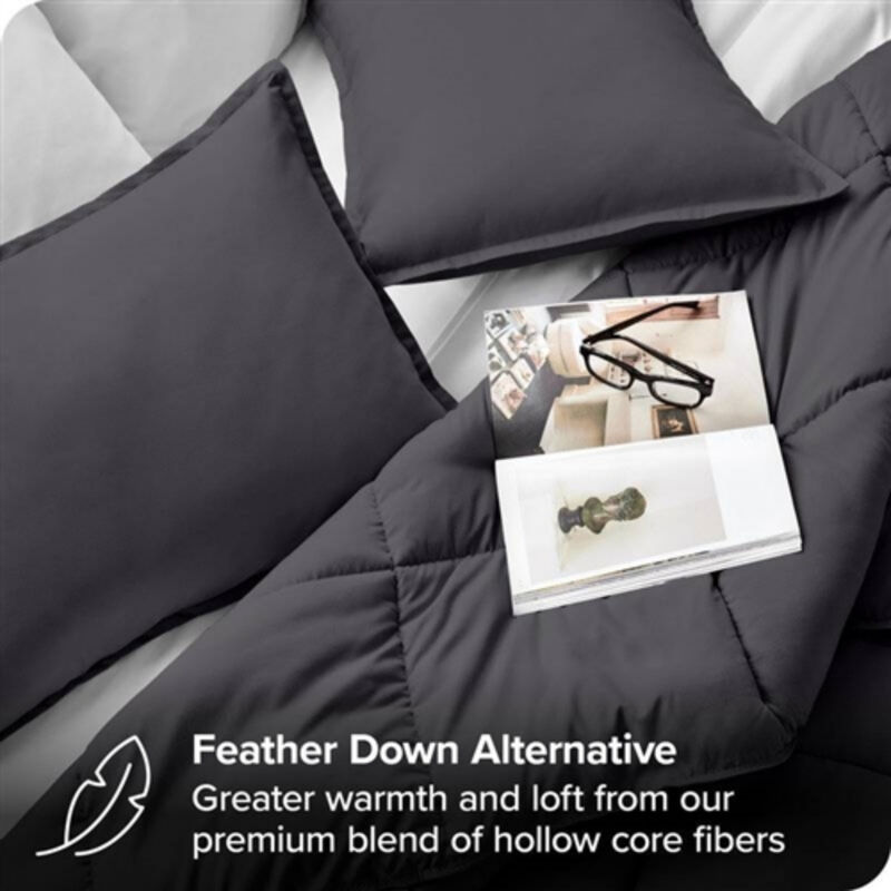 Machine Washable Wrinkle-Free Comforter Set &ndash; Cozy Down Alternative Fill