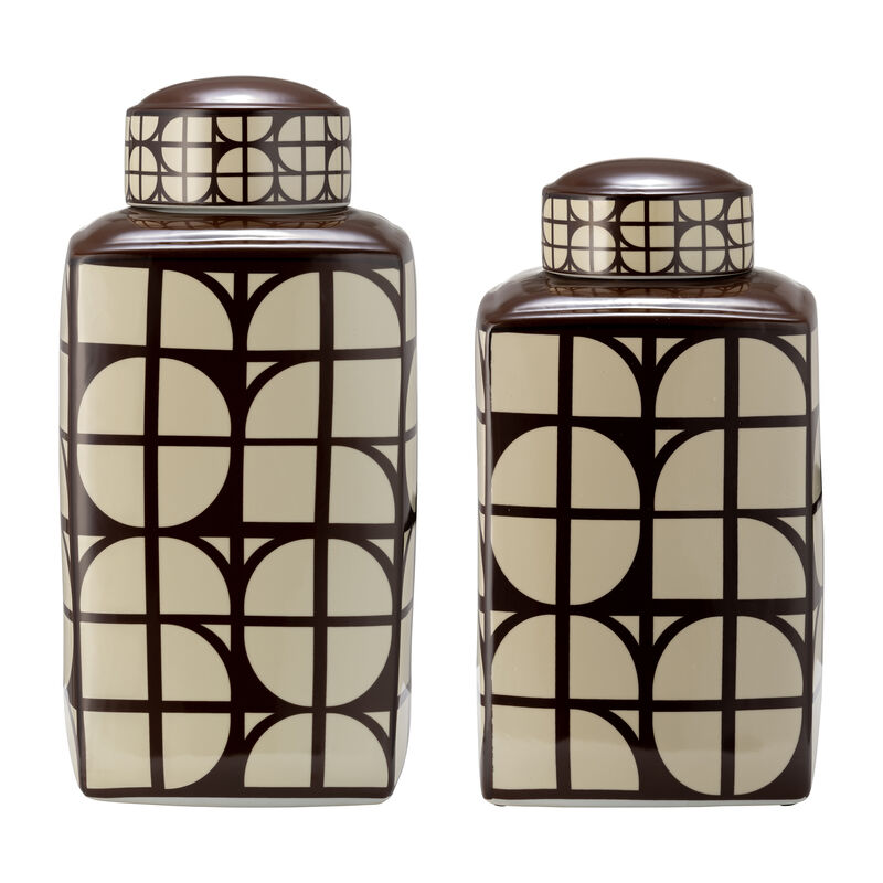 Cer, 16"h Square Jar W/ Lid image number 5