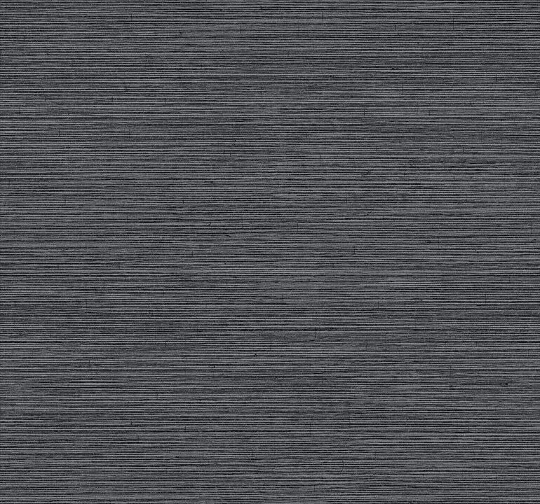 Shining Sisal Grasscloth Black Metallic Wallpaper