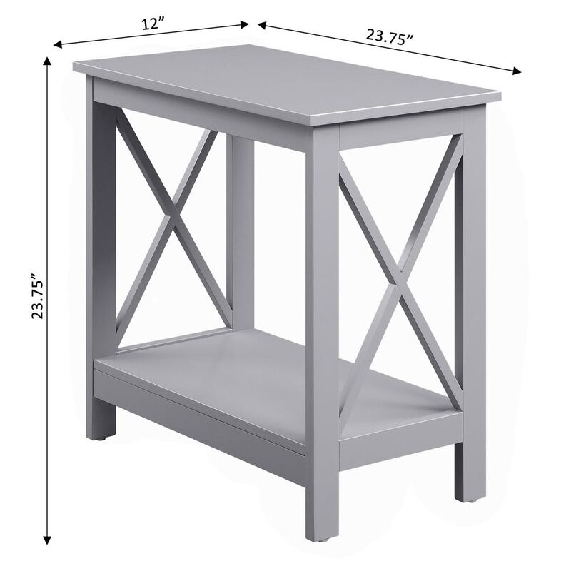 Convenience Concepts Oxford Chairside End Table with Shelf, S20-402