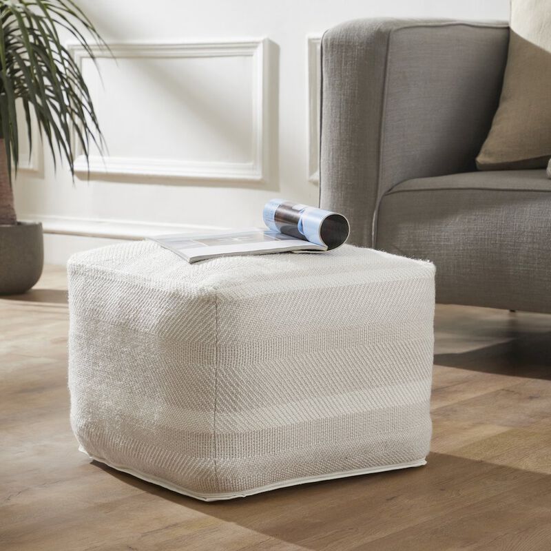 Renwil Renaud Pouf In Grey Color