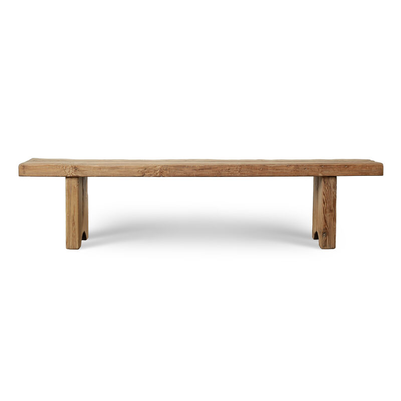Pine Entryway Bench in Weathered Natural image number 0