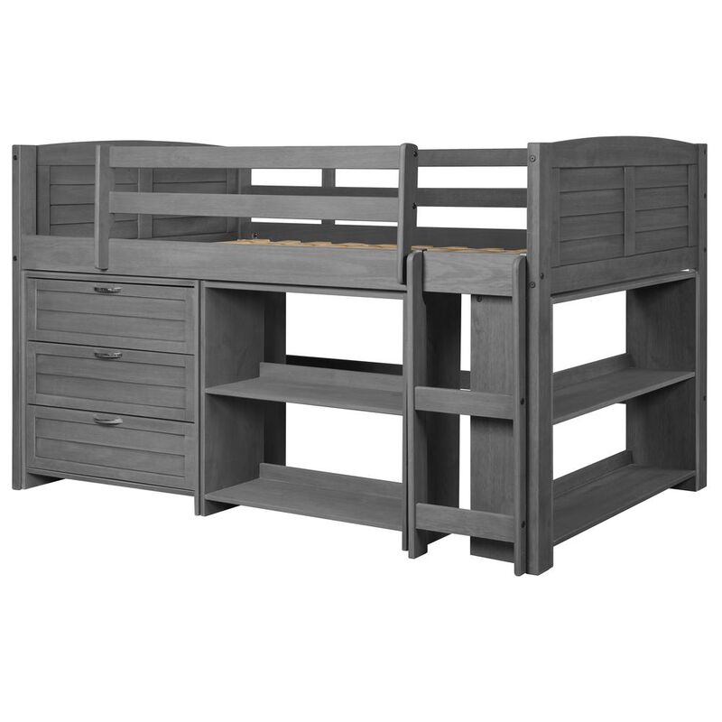 Donco Trading Twin Louver Modular Low Loft-Combo B