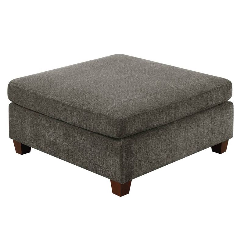 Streamdale Grey Chenille Ottoman Cushion