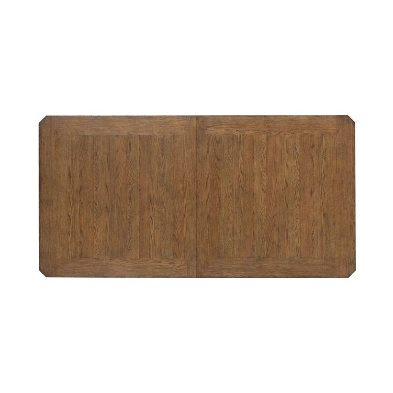 Liberty Furniture Carolina Park Trestle Table for Dining Room - Self Storing Leaf - Amber Brown image number 3