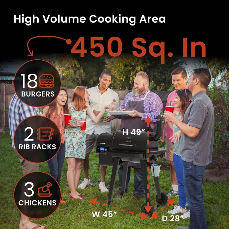 ShipItFurniture ZPG450A Pellet Grill Smoker 459 sq in - PID V2.1 Controller image number 8