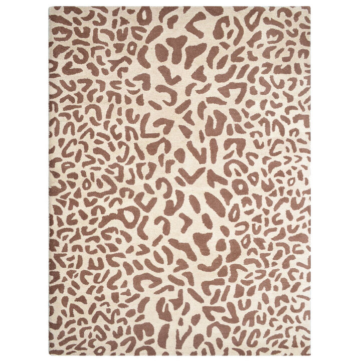RUGSOTIC CARPETS HAND TUFTED WOOL ECO-FRIENDLY AREA RUGS  - Rectangle Shape, Camel & Brown, Contemporary Modern Design, High Pile Handmade Area Rugs for Living Room, Bed Room (K00229)