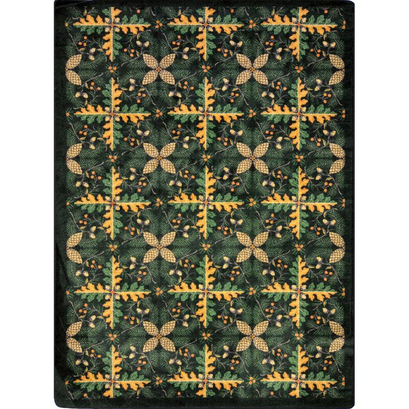 Joy Carpets Kaleidoscope Tahoe 5'4 x 7'8 Area Rug in Color Burgundy