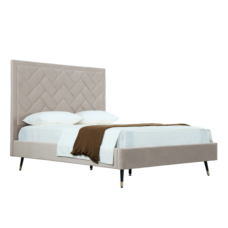 Crosby Beige Queen Bed