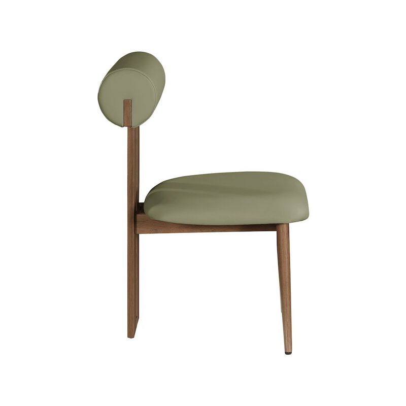 Meridian Furniture Dario Green Vegan Leather Dining Chair, Set of 2