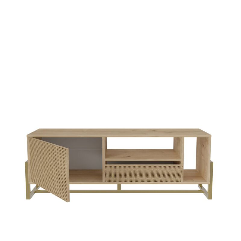 Decorotika Utopia Tv Stand Sapphire Oak Hazeran