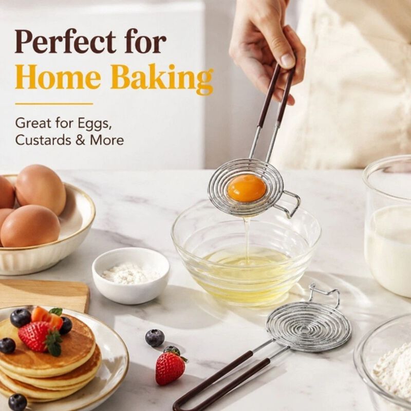 Stainless Steel Egg Separator Strainer Tool image number 3