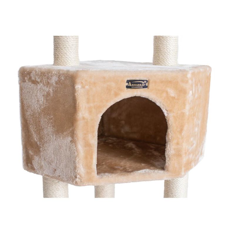 Armarkat 3 Levels Real Wood Cat Tower For Kittens Play 48 Height Beige