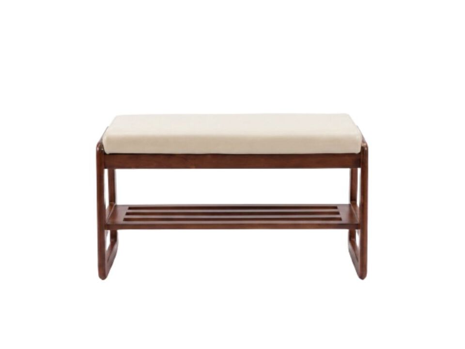 Entryway Wood Shoe Storage Bench 2 Tier Wooden Organizer Cute