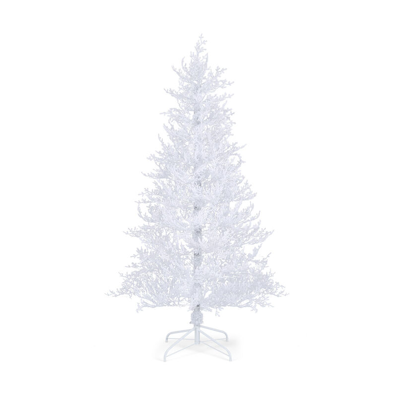6 Feet Artificial Xmas Tree with 383 PE Branch Tips and 300 LED Lights
