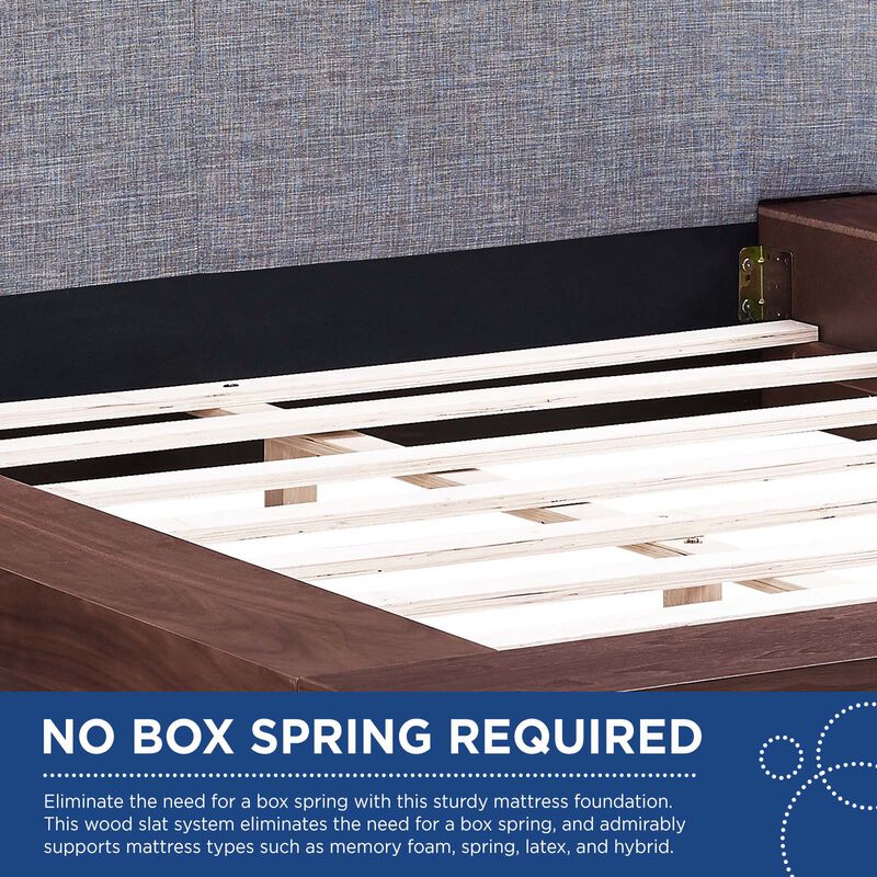 Modway - Freja Queen Fabric Platform Bed image number 5