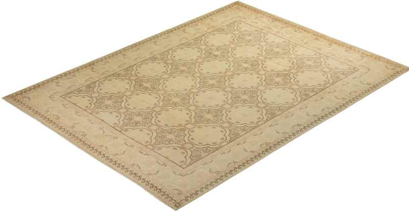 Eclectic, One-of-a-Kind Hand-Knotted Area Rug  - Ivory, 7' 9" x 10' 5"