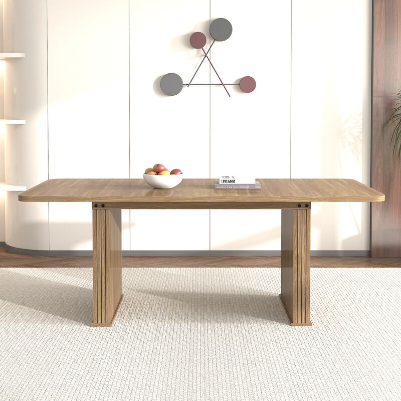 Scimla Modern Extendable Rectangular Dining Table image number 5