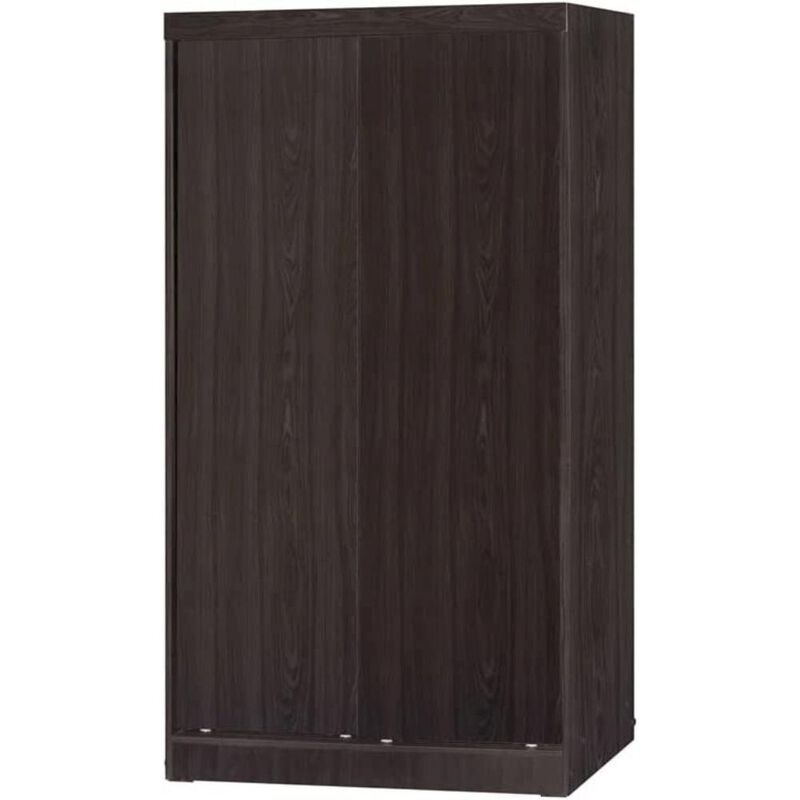 Better Home Products Modern Wood Double Sliding Door Wardrobe