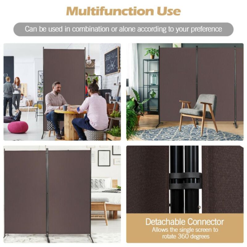 Hivvago 3-Panel Room Divider Folding Privacy Partition Screen for Office Room