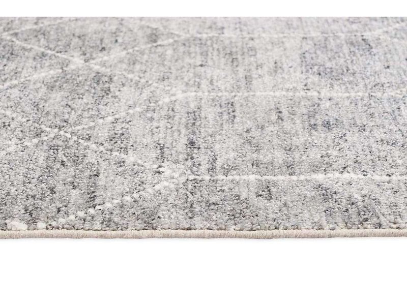 Mae Grey And Ivory Hand Knotted Cotton Bamboo Rug image number 3