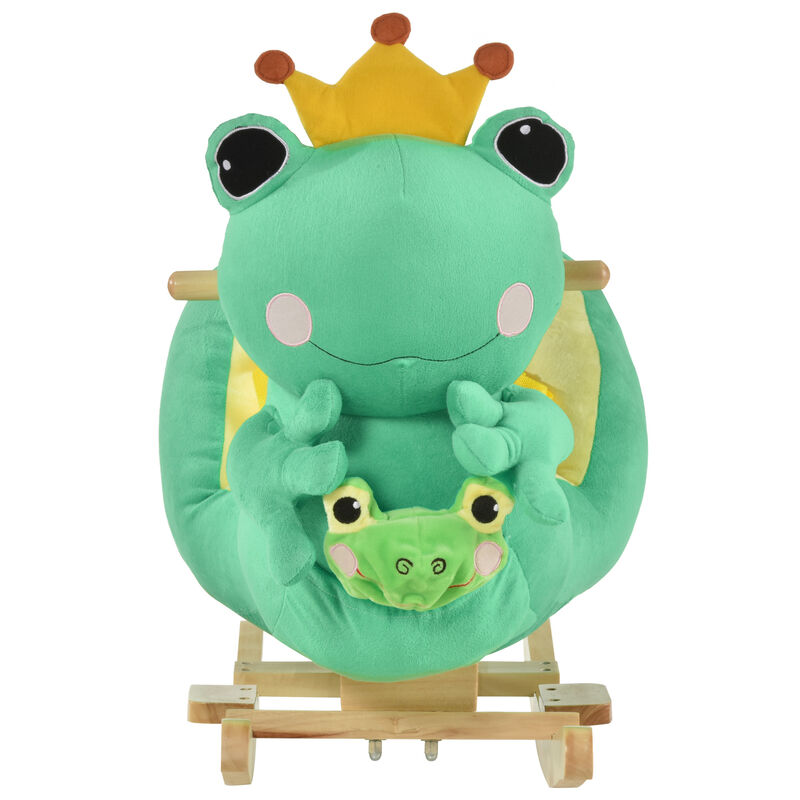 BreeBe Toddler Frog Ride-On Rocker with Seat Belt image number 7