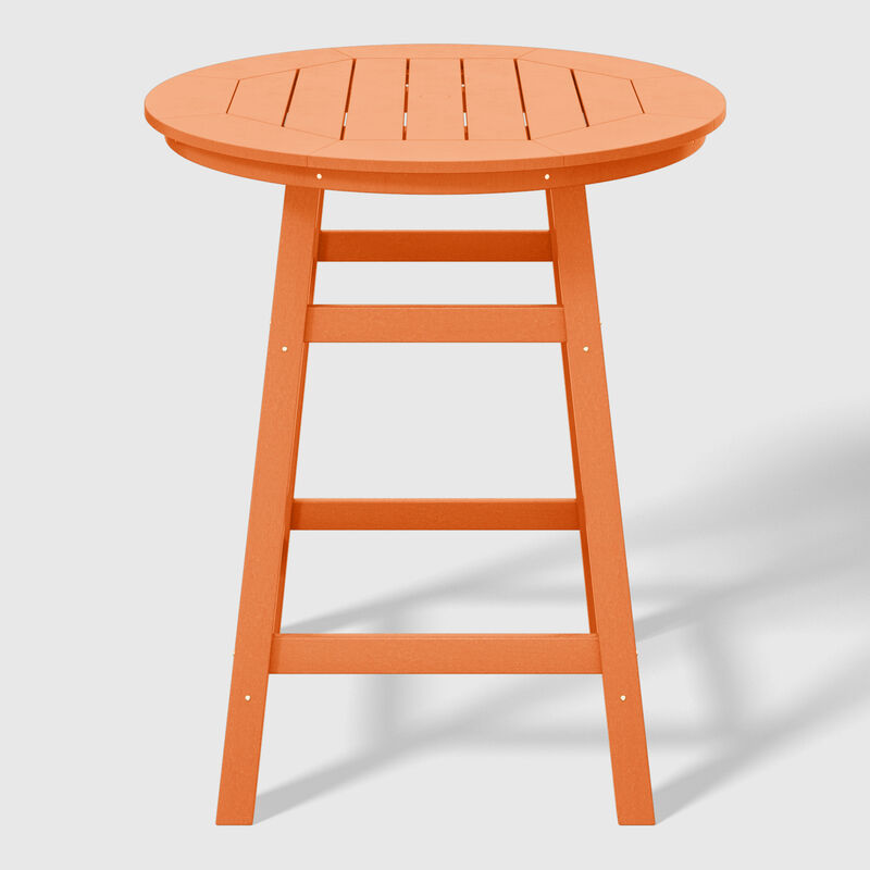 WestinTrends 5-Piece HDPE Outdoor Patio Dining Bar Bistro Table Set with Counter High Round Bar Stools