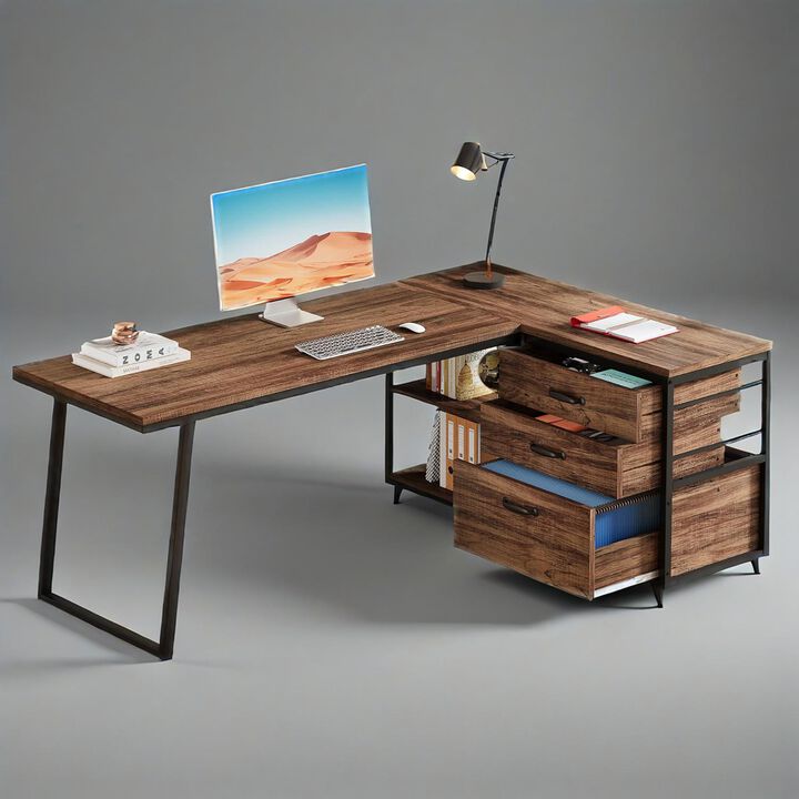 Ergonomic Office Computer Desk for Comfortable Home or Work Office Setup
