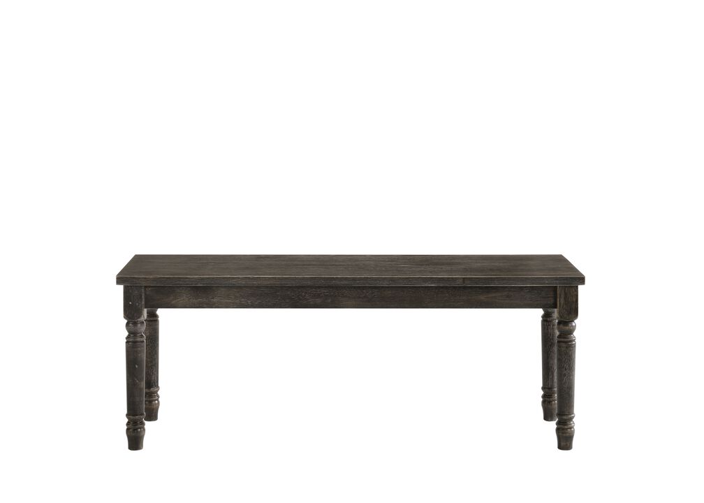 Claudia II Bench in Weathered Gray