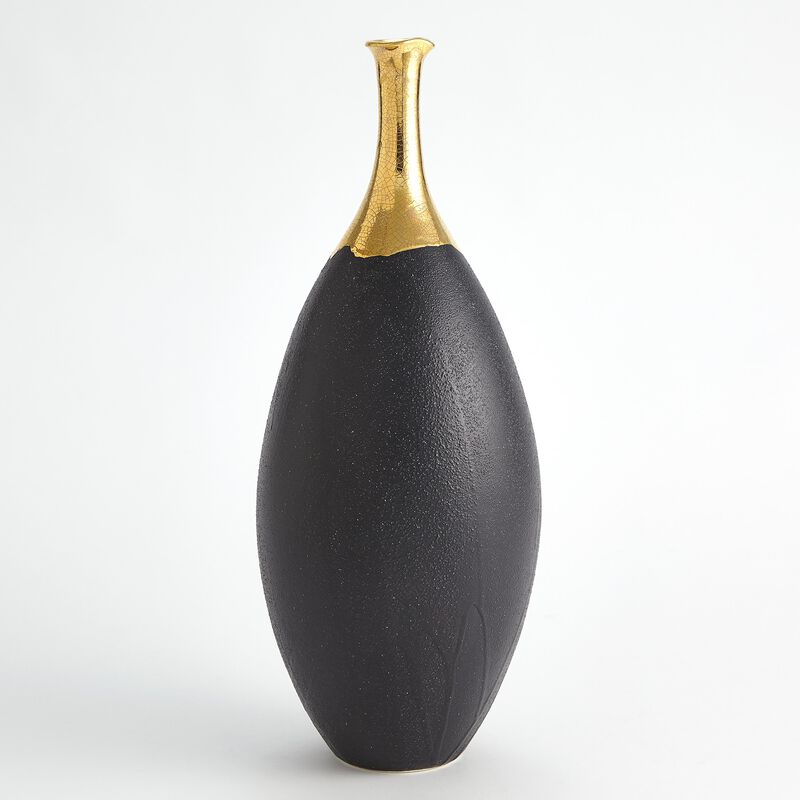 Dipped Golden Crackle Vase