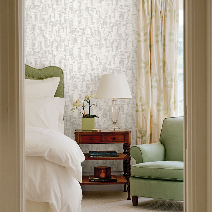 Ramble Grey Geometric Wallpaper