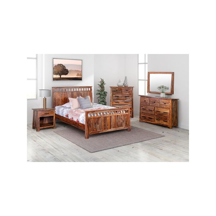 Porter Designs Kalispell Solid Sheesham Wood Chest, Brown