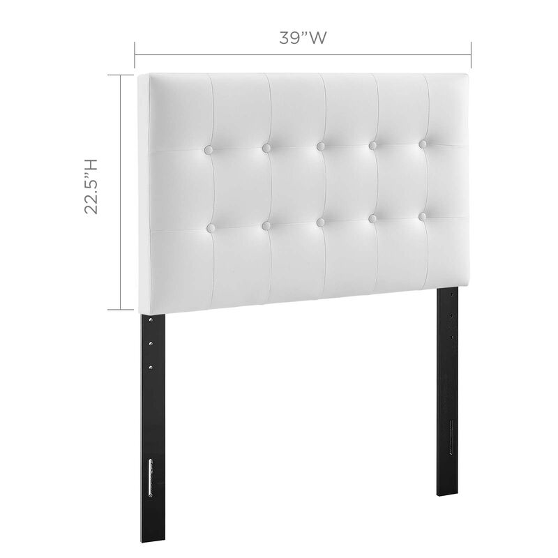 Modway - Emily Twin Upholstered Vinyl Headboard